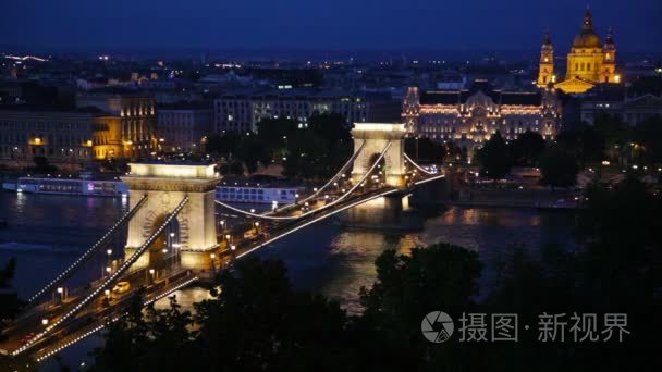 在布达佩斯著名的链桥视频