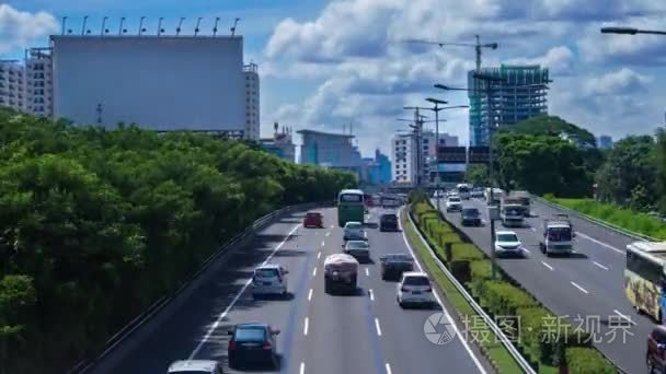 在雅加达的道路交通拥挤视频