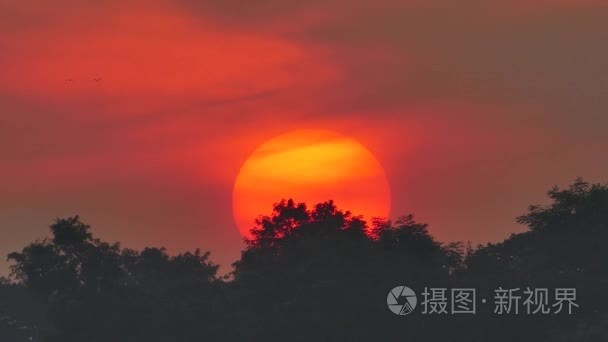 在农村的日落视频