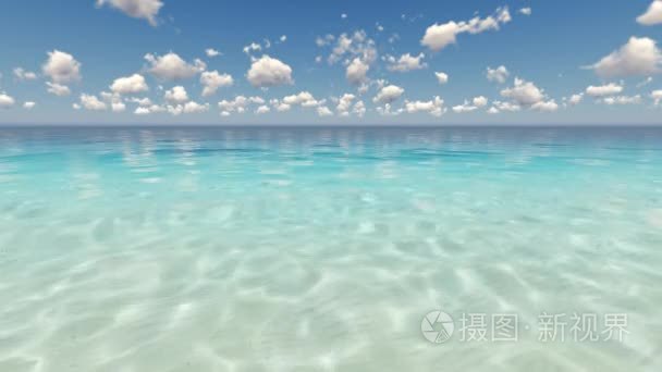 热带海洋波浪假日背景视频