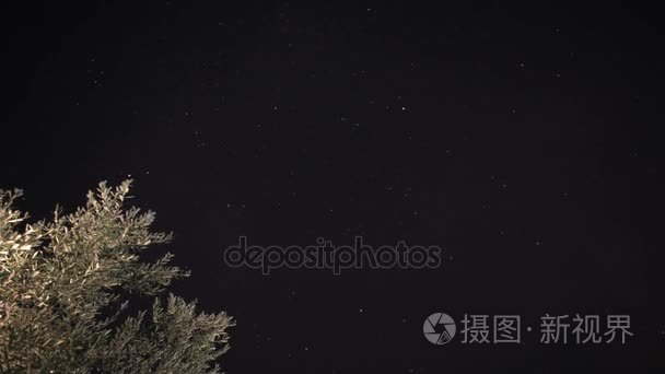 银河系夜空的星星视频