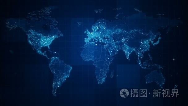 全球的蓝色世界循环视频
