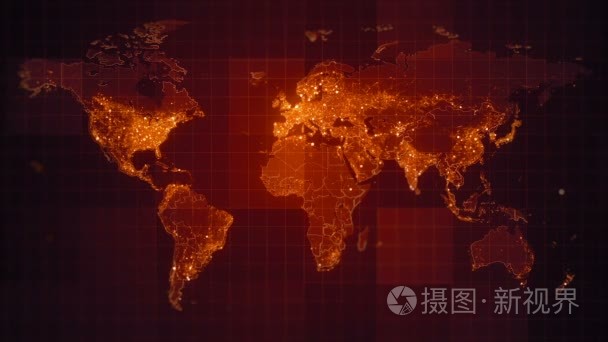 全球红色世界循环视频