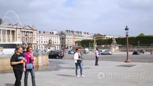 泉的地点在巴黎协和的海洋视频