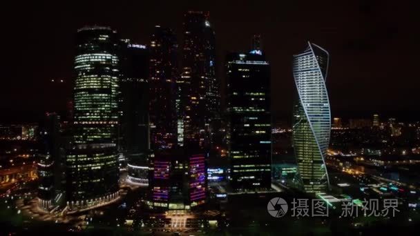 摩天大楼复杂的国际商务中心视频