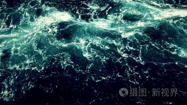 野生水海洋波浪视频