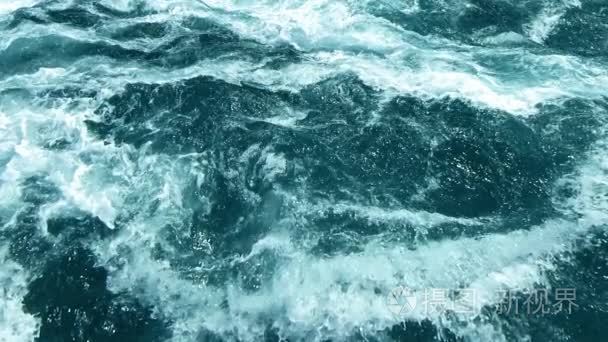 野生水海洋波浪视频