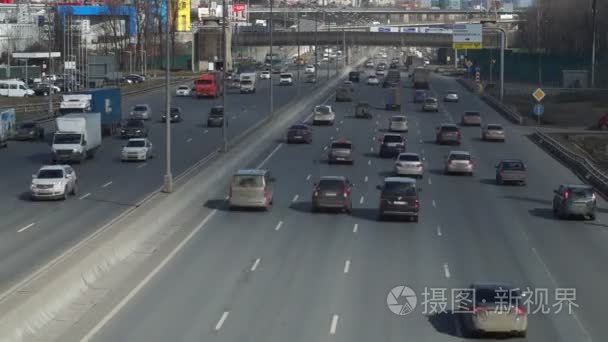 道路交通对莫斯科路圆环视频