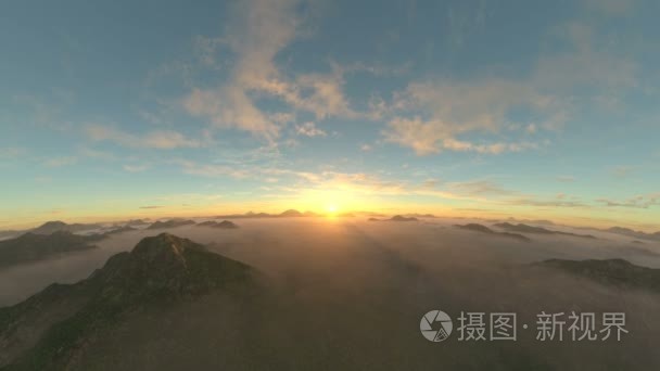 3d cg 渲染的山脉