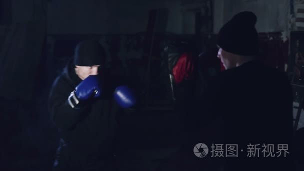 拳击手影子拳击练习拳击大赛视频