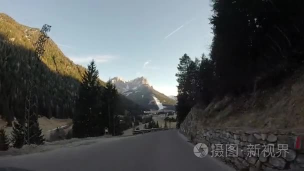 在多洛米蒂山阿尔卑斯山旅游视频