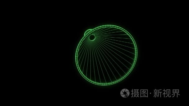 在全息图线框风格的扩音器。漂亮的 3d 渲染