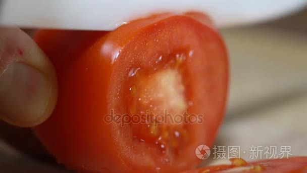 人削减为烹饪意式番茄视频