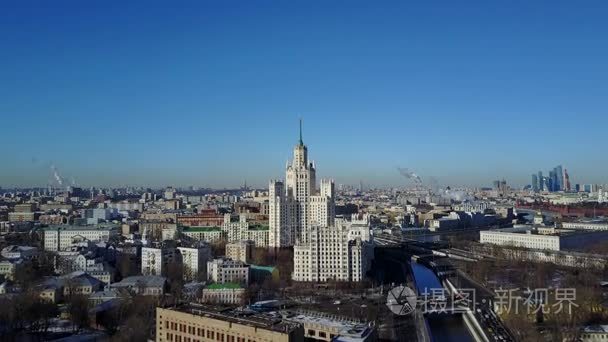 莫斯科鸟瞰图视频