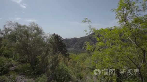 维苏威火山的火山口视频