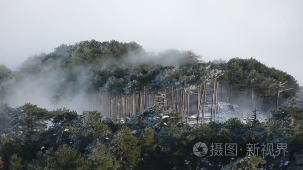 克里米亚山峰在日落时视频