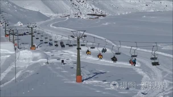 在智利圣地亚哥的滑雪胜地视频