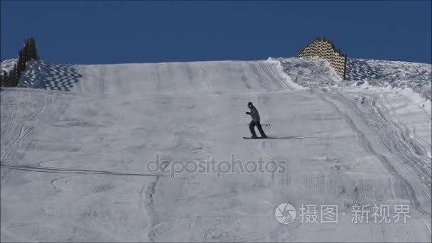 在智利圣地亚哥的滑雪胜地视频