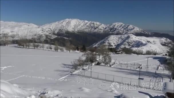 在智利圣地亚哥的滑雪胜地视频