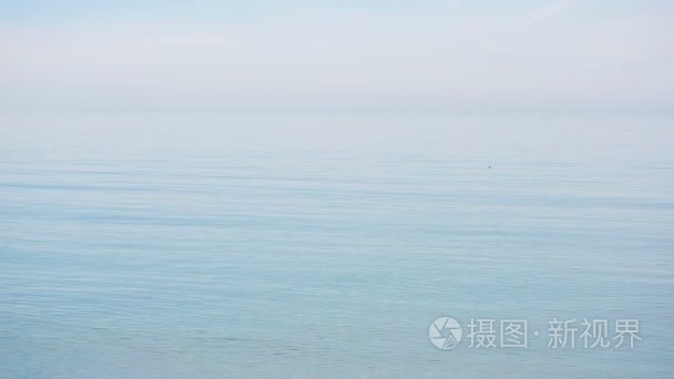 海鸥在暴风雨期间飞越大海