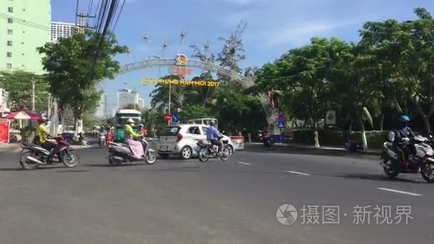 亚洲城市十字路口间隔拍摄快速视频