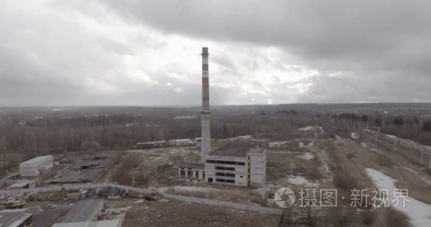世界末日的工业景观视频
