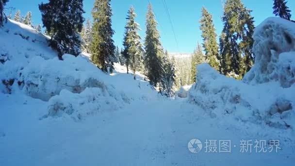 冬天路在山中视频