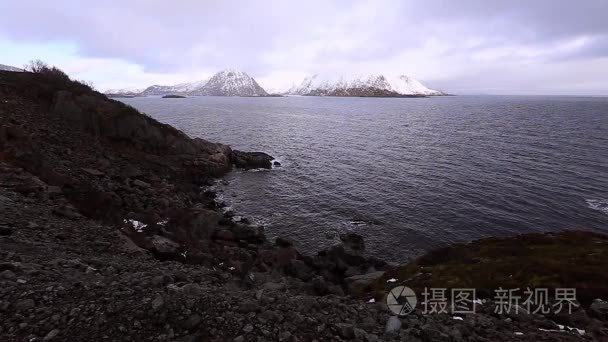 罗弗敦群岛。美丽的挪威春天风景。高清画面