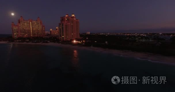 在晚上的巴哈马岛视频