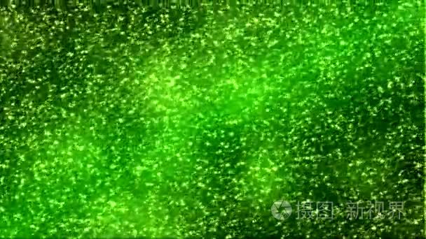 多彩的星尘粒子动画-环绿色