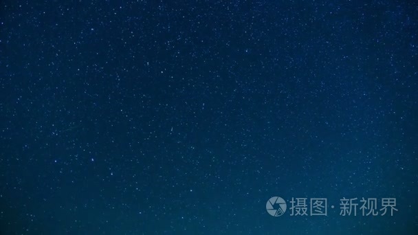 时间流逝的夜空和银河星系视频