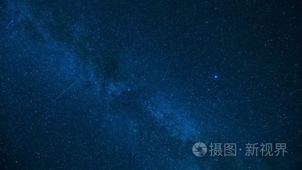 时间流逝的夜空和银河星系视频