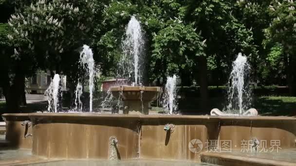 公园的胸肌匈牙利的喷泉