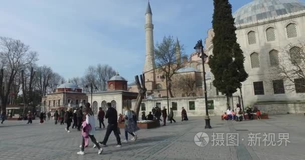 清真寺广场供游客在伊斯坦布尔参观的地方