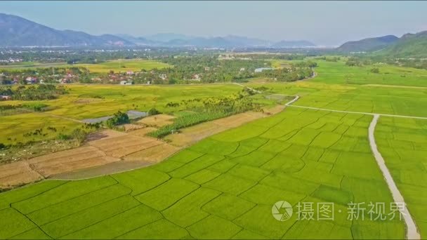 稻田水渠道和途径到情节除以视频