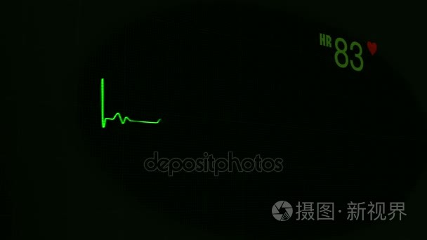 在绿色的心跳脉搏
