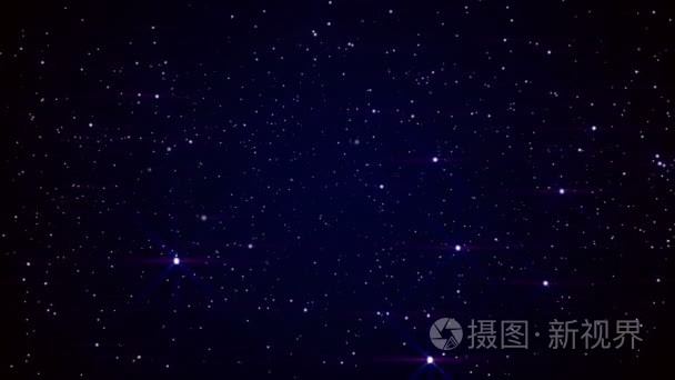 空间的星星的天空抽象视频