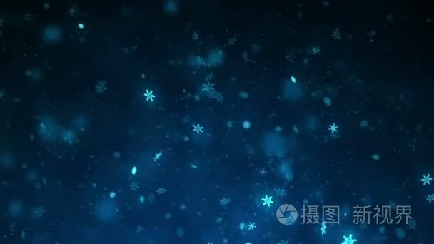 雪花片坠落视频