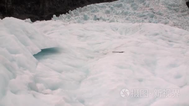 黑客的新西兰冷雪山冰川视频