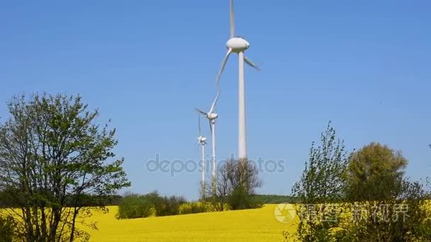 风力发电站在斯堪尼亚视频