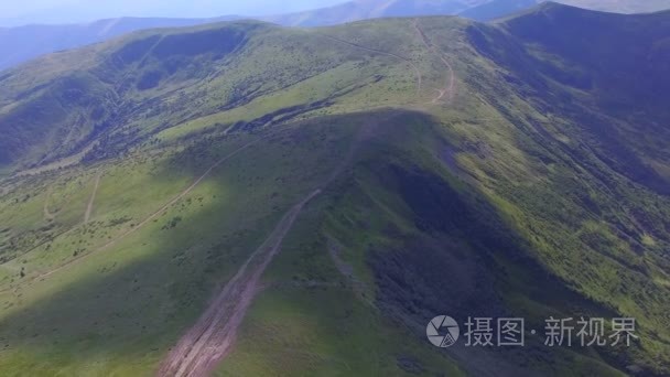 乌克兰航空视图山脉视频