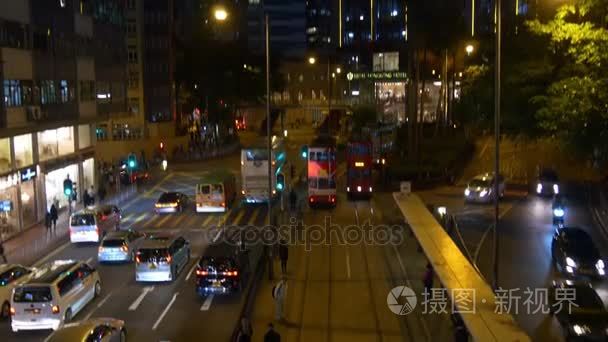 在香港夜交通视频