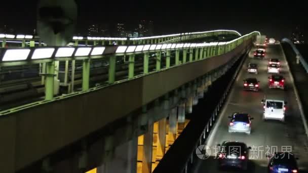 火车晚上运输视频