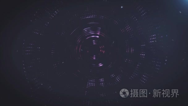 未来派 Hud 目标与计算机数据屏幕科技运动循环背景