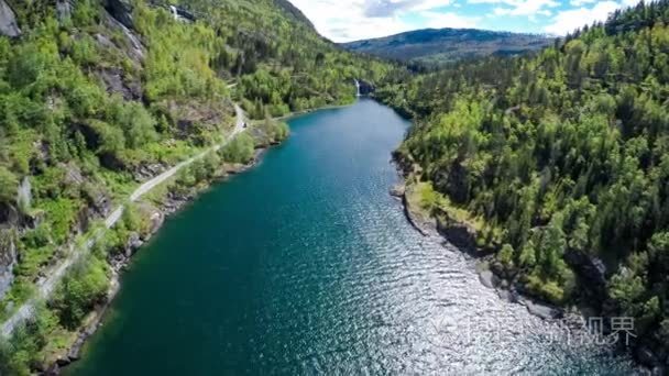 从美丽的大自然挪威航拍画面视频
