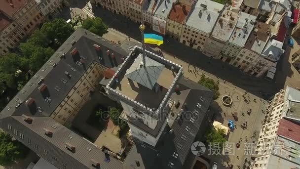 城镇大厅城市利沃夫视频
