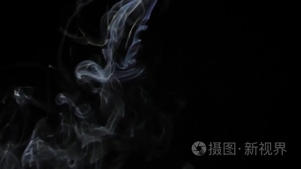 抽象多彩流体烟元素湍流视频