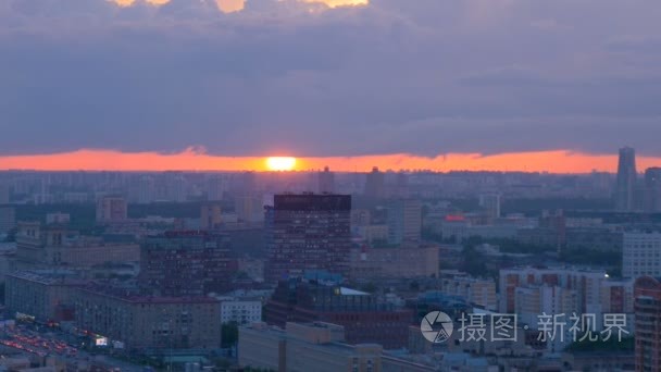 Moscow.Timelapse 美丽的日落