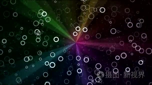 彩色动画的圆形状-循环彩虹