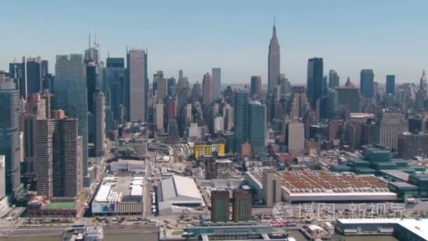 帝国大厦在纽约天际线视频